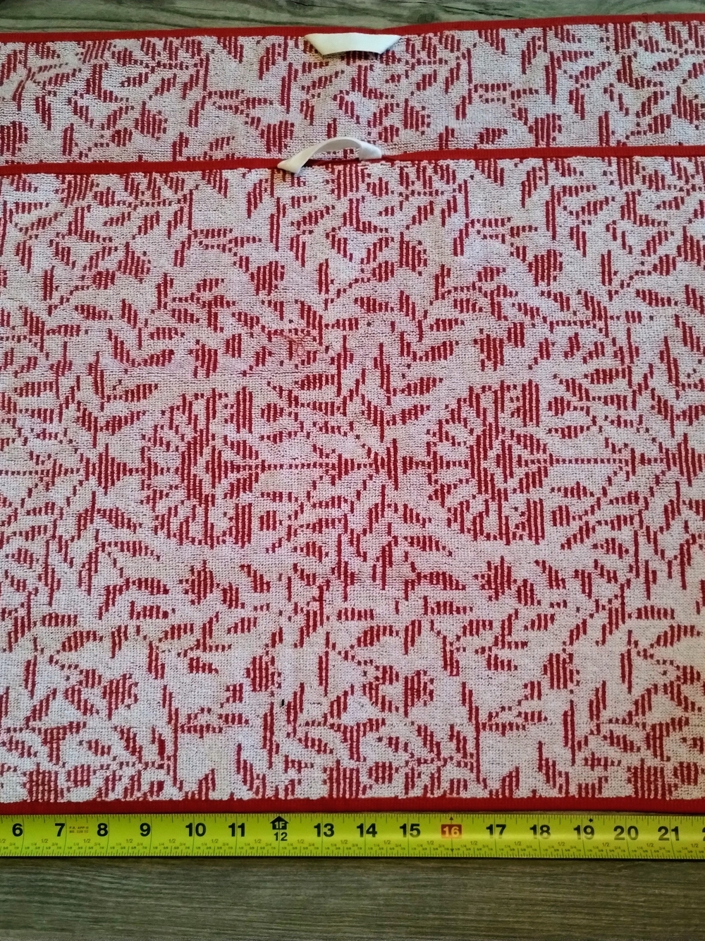 Threshold Red and White Jacquard Floral Throw Panel